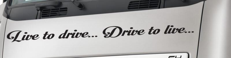 Αυτοκόλλητο Live to drive… Drive to live…