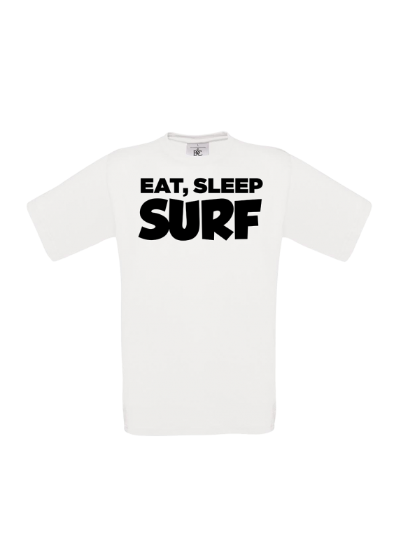 T-shirt Λευκό Eat Sleep Surf Κωδ.:1448