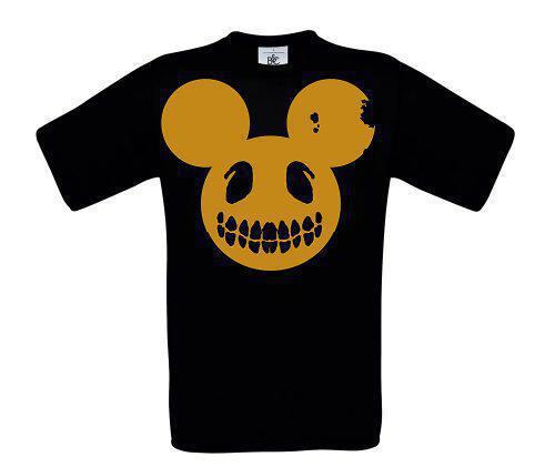 T-shirt Evil Mickey Gold