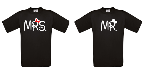 T-shirt Mrs and Mr (σετ 2 τεμ.)