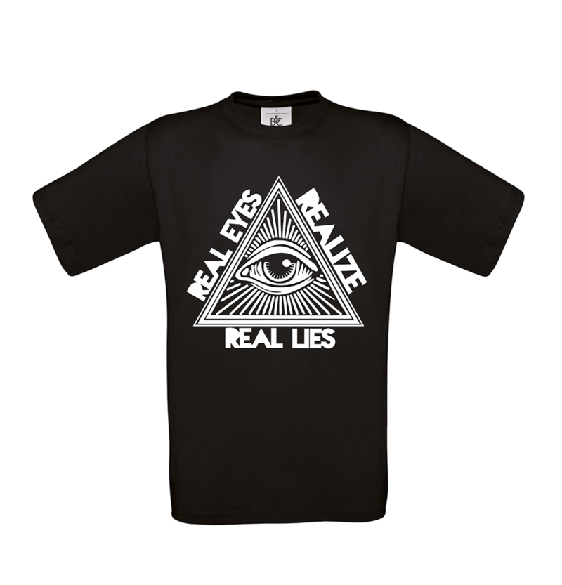T-shirt Real Eyes Realize Real Lies (Μάυρο)