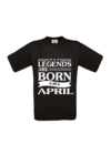 T-shirt Legends are born in April