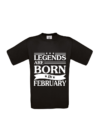 T-shirt Legends are born in February