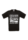 T-shirt Legends are born in Junuary