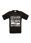 T-shirt Legends are born in September