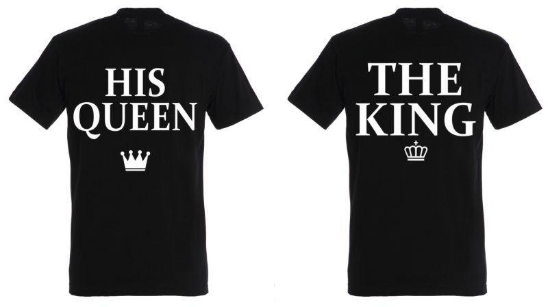 T-shirt The King and His Queen με κορώνες (σετ 2 τεμ. ) Κωδ.:5916