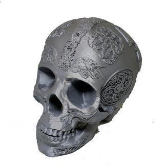 3D εκτυπωμένη Νεκροκεφαλή με ανάγλυφα  Κωδ.:13111