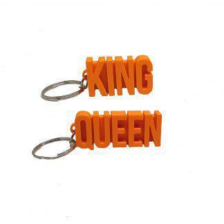 3d Εκτυπωμένο μπρελόκ King and Queen (σετ 2 τεμ.) Κωδ.:16552