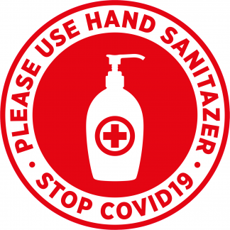 Αυτοκόλλητο Please use hand sanitazer Κωδ.:16927