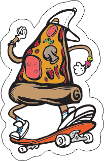 Αυτοκόλλητο Pizza Skater Κωδ.:18989