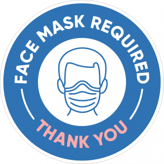 Αυτοκόλλητο Face mask required Κωδ.:21002